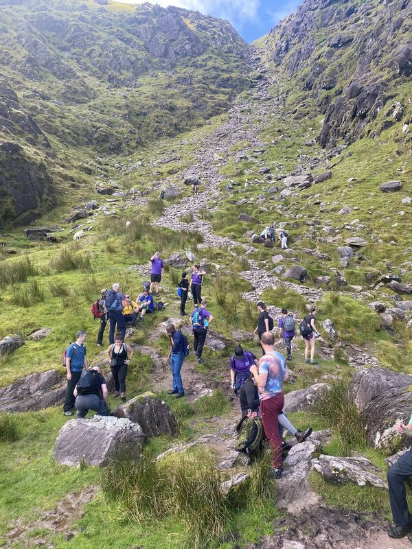 The group as they climbed.