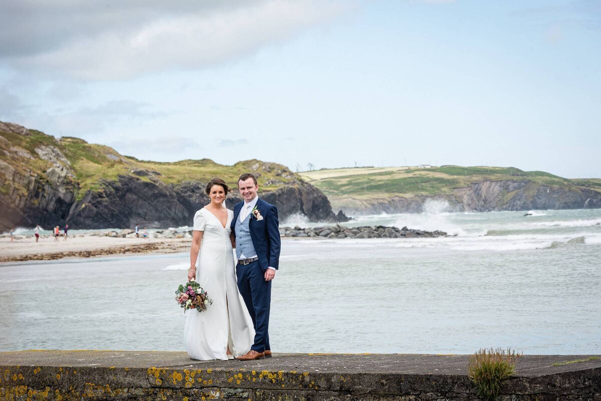 The couple had some stunning wedding photographs taken by Dermot Sullivan by the waterside, on their special day. The couple had some stunning wedding photographs taken by Dermot Sullivan by the waterside, on their special day.