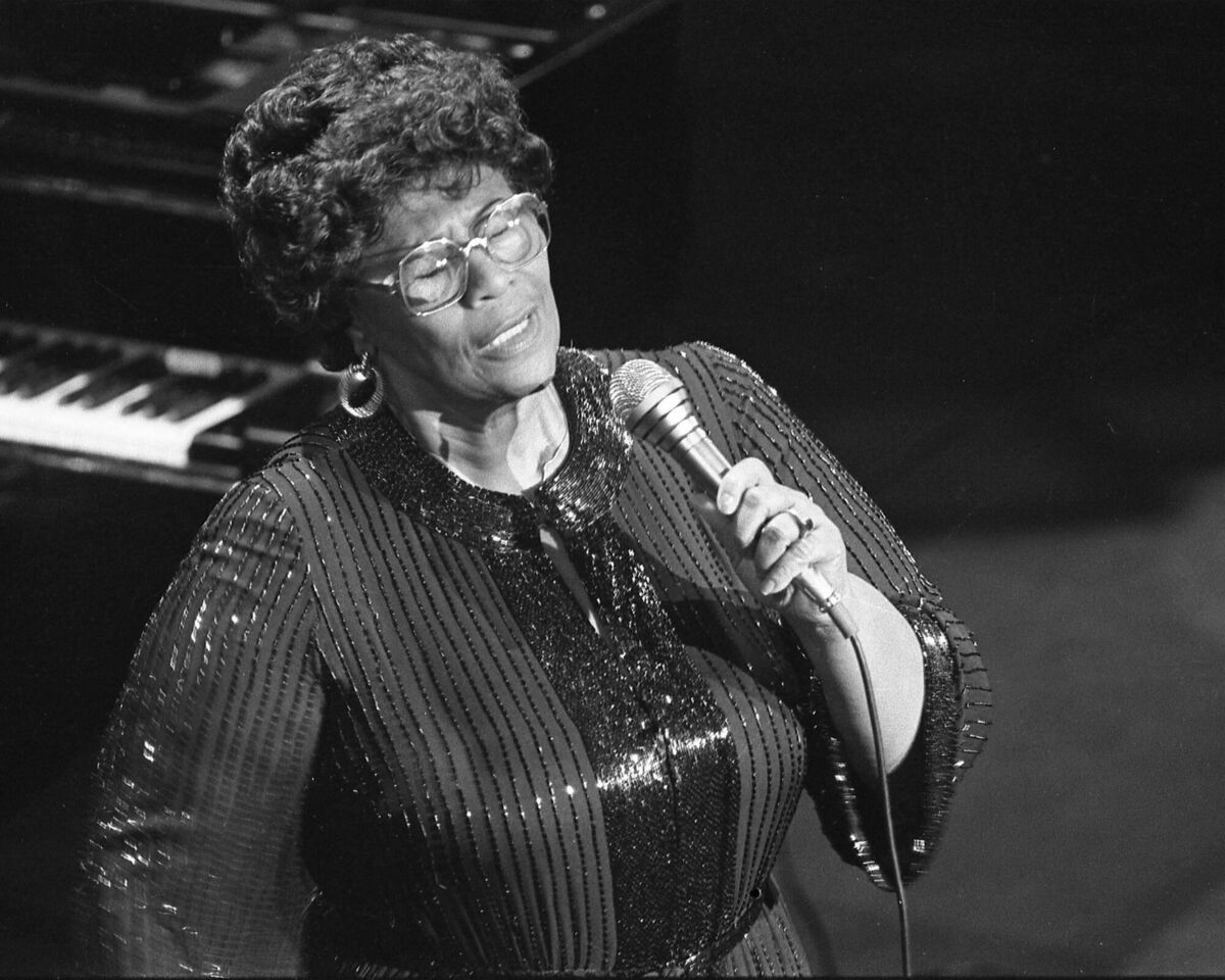 Ella Fitzgerald performing at Cork Opera House during the 1980 jazz festival. Ella Fitzgerald performing at Cork Opera House during the 1980 jazz festival.