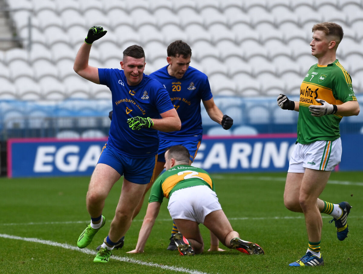 St Finbarr's Adrian Murphy celebrates his goal against Kilmurry during the Premier JFC final at Páirc Uí Chaoimh. Picture: Eddie O'Hare