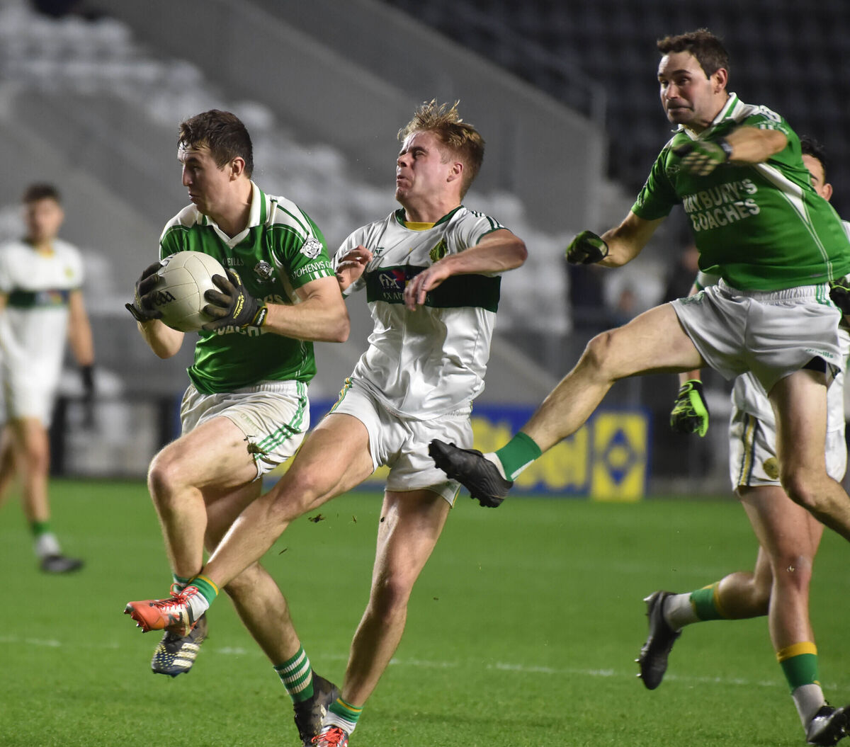 Dohenys Eoin Lavers wins the ball against St Michael's during the SAFC semi-final at Páirc Uí Chaoimh two years ago. Picture: Eddie O'Hare Dohenys Eoin Lavers wins the ball against St Michael's during the SAFC semi-final at Páirc Uí Chaoimh two years ago. Picture: Eddie O'Hare