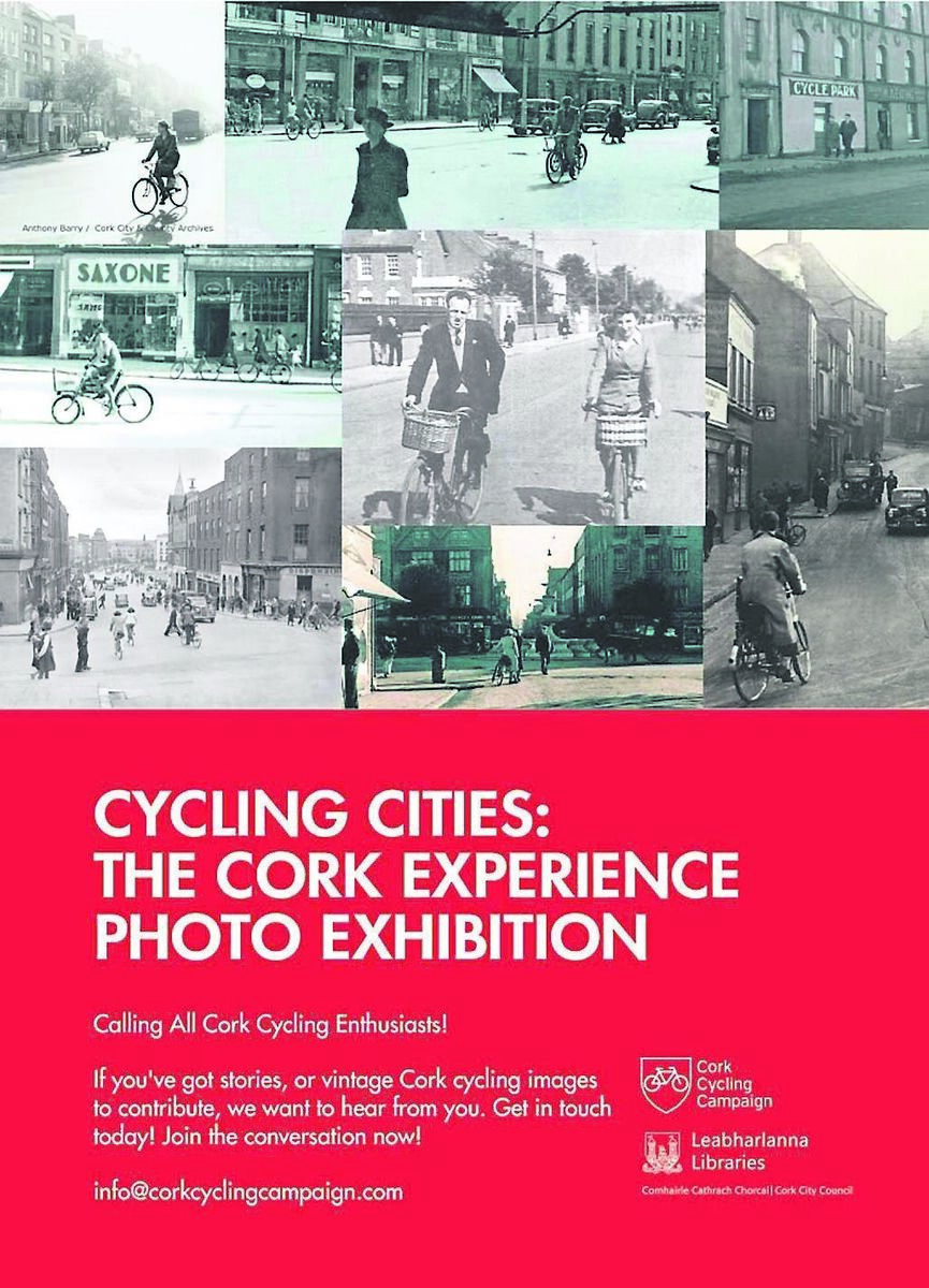 RECYCLING THE MEMORIES: A poster for the Cork Cycling Campaign photo exhibition, which can be seen at Blarney Library until November 20 RECYCLING THE MEMORIES: A poster for the Cork Cycling Campaign photo exhibition, which can be seen at Blarney Library until November 20