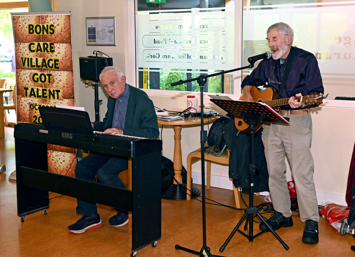 Musicians Larry Whelan on piano and Bob Buckley, guitar at the staff and residents talent show at Bon Secours Care Village. Picture; Eddie O'Hare