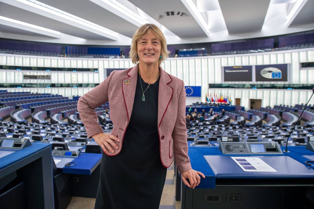 Grace O'Sullivan MEP in the European Parliament in Strasbourg, France. 