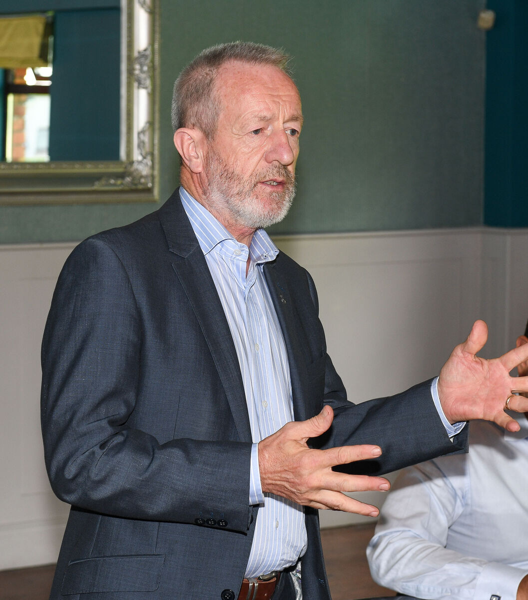 MEP Sean Kelly, speaking at the gathering organised by Fine Gael TD Colm Burke, to highlight local issues in the greater Glanmire area at Sarsfields GAA Club in Riverstown, Cork. Picture: David Keane.