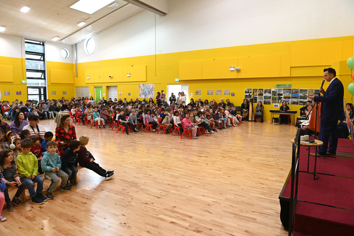  Principal Dr Alan Sheeahn speaking at the official opening of Douglas Rochestown Educate Together National School's new school building on Carr’s Hill. Picture: Larry Cummins
