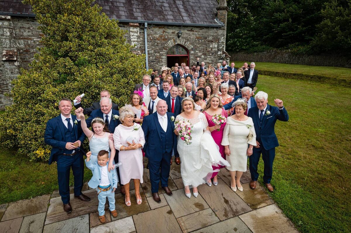 The bride and groom were joined by close family and friends for their special day, when they were married at Rathbarry Church, followed by a reception at Dunmore House Hotel, Clonakilty.