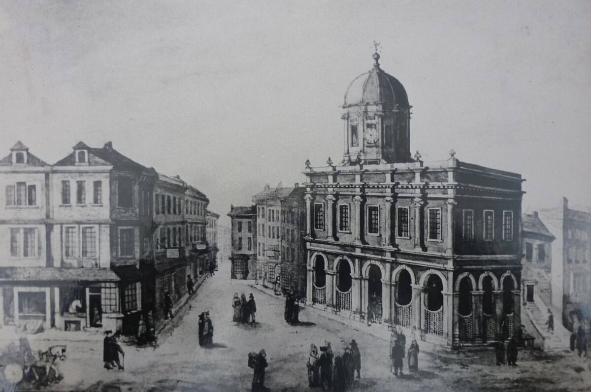 A busy romantic scene at the junction of Castle St and Main St with its handsome 18th century Tholsel in magnificent splendour, lavishly crowned with a decorative figure of a dragon made of copper and gilt surmounting the cupola of the building as a weather vane; and on the right of the Exchange is the Court House. Note: the newly reclaimed Paul St in the background. Picture: Courtesy C.J.F MacCarthy Files A busy romantic scene at the junction of Castle St and Main St with its handsome 18th century Tholsel in magnificent splendour, lavishly crowned with a decorative figure of a dragon made of copper and gilt surmounting the cupola of the building as a weather vane; and on the right of the Exchange is the Court House. Note: the newly reclaimed Paul St in the background. Picture: Courtesy C.J.F MacCarthy Files