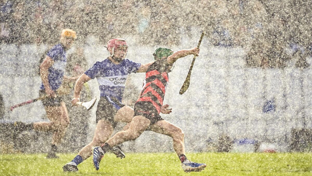 Ballygunner's Conor Sheahan tries to evade Daniel Kearney of Sarsfields. Picture: Eóin Nonnan/Sportsfile