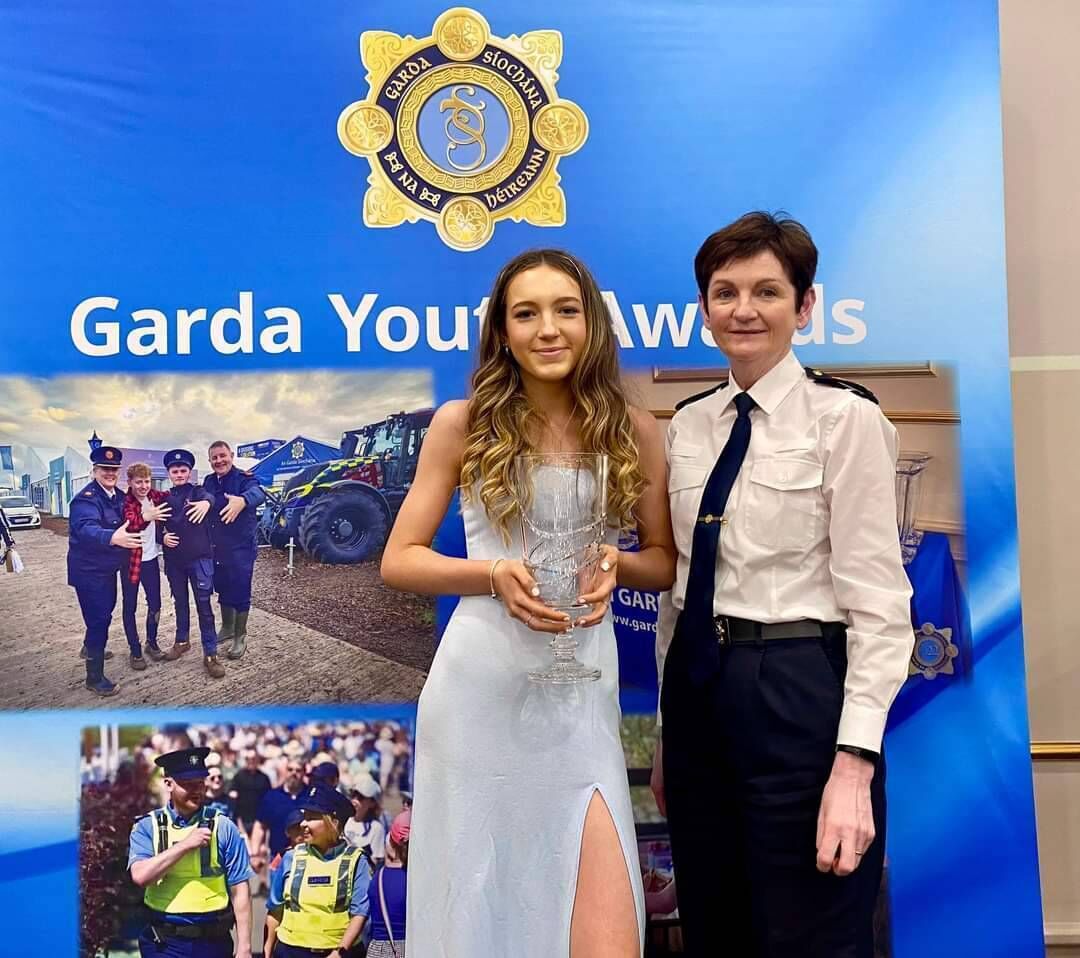 Heidi Harnedy from West Cork was presented with a Garda National Youth Award by Deputy Commissioner Anne Marie McMahon. Heidi Harnedy from West Cork was presented with a Garda National Youth Award by Deputy Commissioner Anne Marie McMahon.