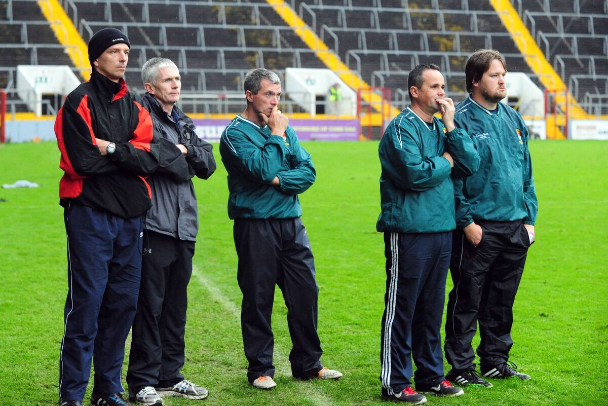 Micheál O'Sullivan (far left) during his time as Carbery Rangers manager. Picture: Eddie O'Hare Micheál O'Sullivan (far left) during his time as Carbery Rangers manager. Picture: Eddie O'Hare