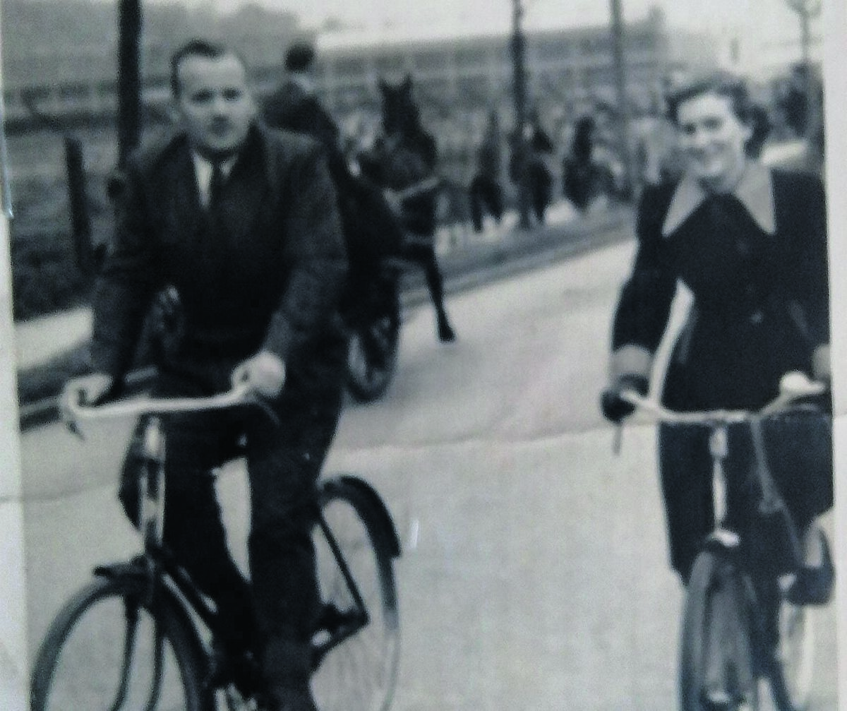 Joan McCarthy’s parents out for a cycle in their courting days in the 1950s. “I wonder where it was taken? I’ve always thought it was down the Marina but I could be wrong,” said Joan.