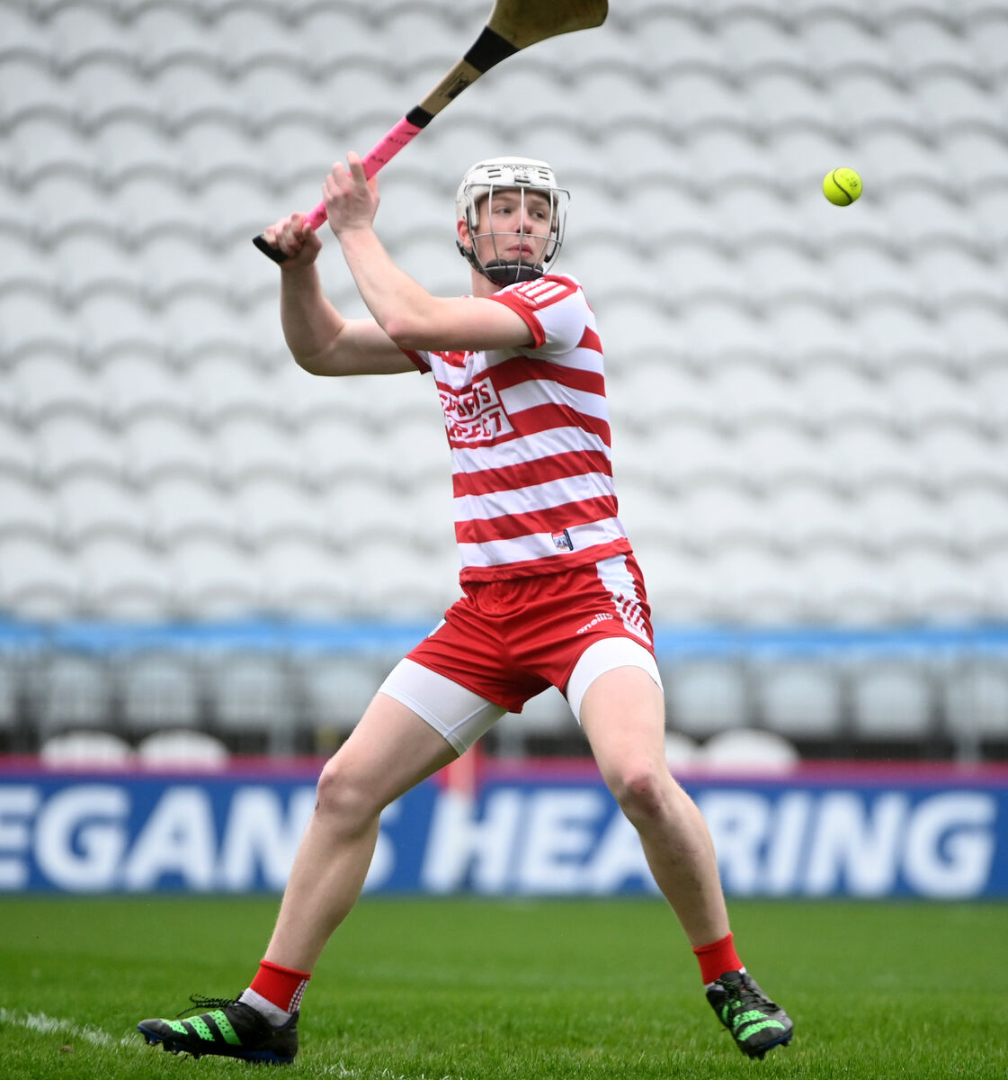 Cork U20 goalkeeper Brion Saunderson taking a puck out. Picture: Larry Cummins