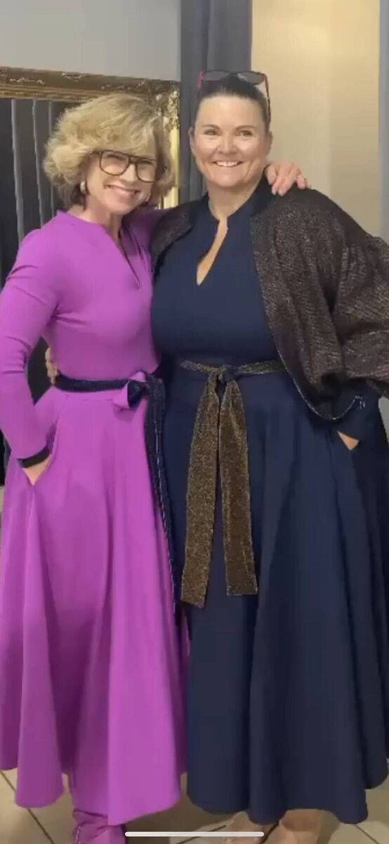 Sian Horn, right, with Sonya Lennon, of Lennon Courtney designs. Sian Horn, right, with Sonya Lennon, of Lennon Courtney designs.