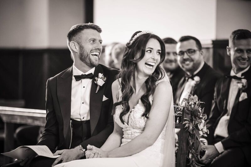 The couple were married at Ovens Church.