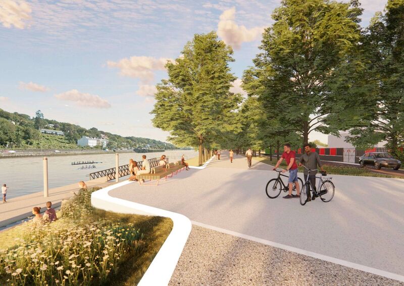 The proposed Western Entrance Plaza. The proposed Western Entrance Plaza.
