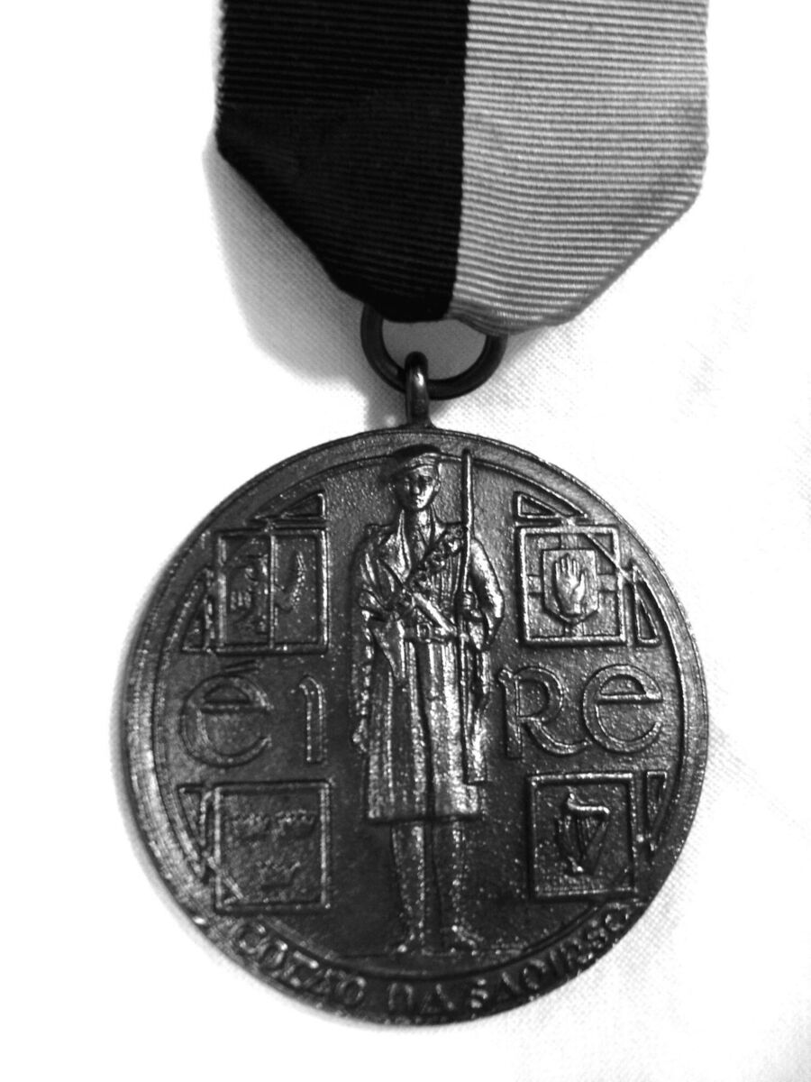 Denis Barry was awarded posthumous service medal no. 1381 in December 2009 by the Department of Defence. (Barry family archive) taken from The Unknown Commandant - The Life and Times of Denis Barry 1883-1923 by Denis Barry, published by The Collins Press, 2010