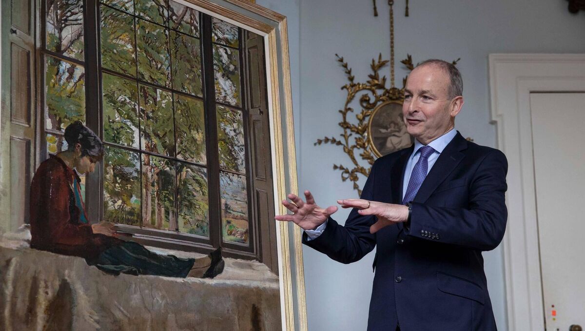 An Tánaiste Micheál Martin at the unveiling of Crawford Art Gallery's latest acquisition, 'The Window' by Seán Keating. Photo: Clare Keogh An Tánaiste Micheál Martin at the unveiling of Crawford Art Gallery's latest acquisition, 'The Window' by Seán Keating. Photo: Clare Keogh