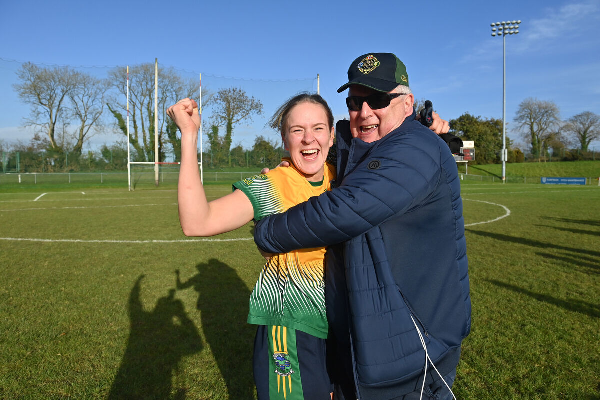  Kayla O'Connor, Glanmire celebrates with her father Eamonn. Picture: Dan Linehan