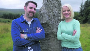 <p class="contextmenu internal_Caption">Kathriona Devereux and Stephen O’Neill in Ten Things To Know About... on RTÉ1 on Monday</p>