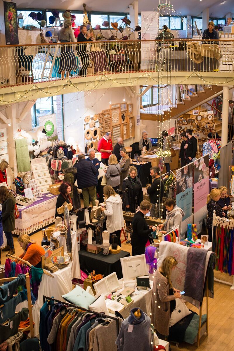  Shoppers looking for unique Christmas gifts from local makers at the Ballymaloe Craft Fair.