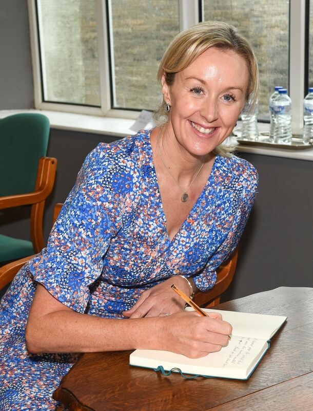 Author Michelle Dunne, signing in at the official opening of the Spike Island Literary Festival. Picture: David Keane