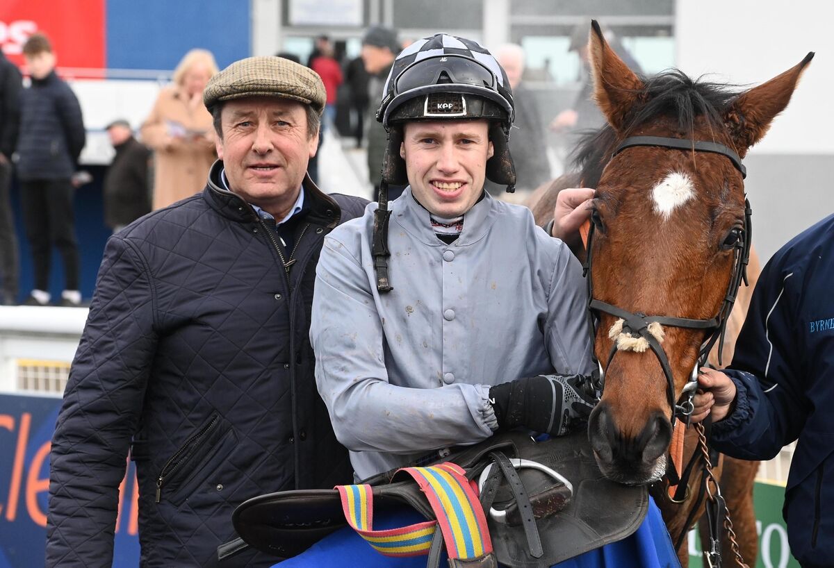Champagne Admiral and Richie Condon won the Adare Manor Opportunity Maiden Hurdle for trainer Pat Fahy. Picture: Healy Racing Champagne Admiral and Richie Condon won the Adare Manor Opportunity Maiden Hurdle for trainer Pat Fahy. Picture: Healy Racing