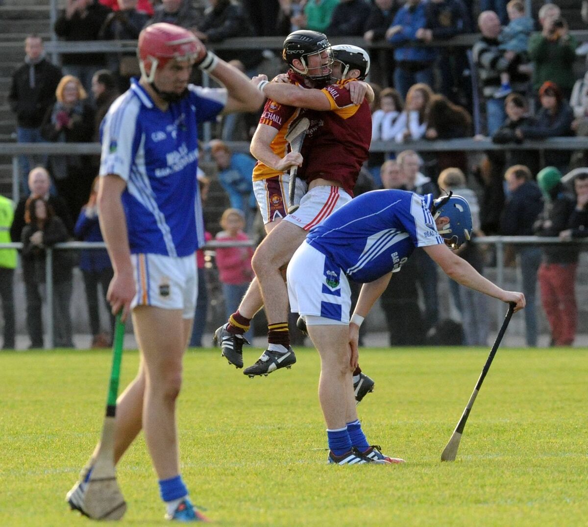 Delight for Youghal players after defeating Ballina. Picture: Des Barry.