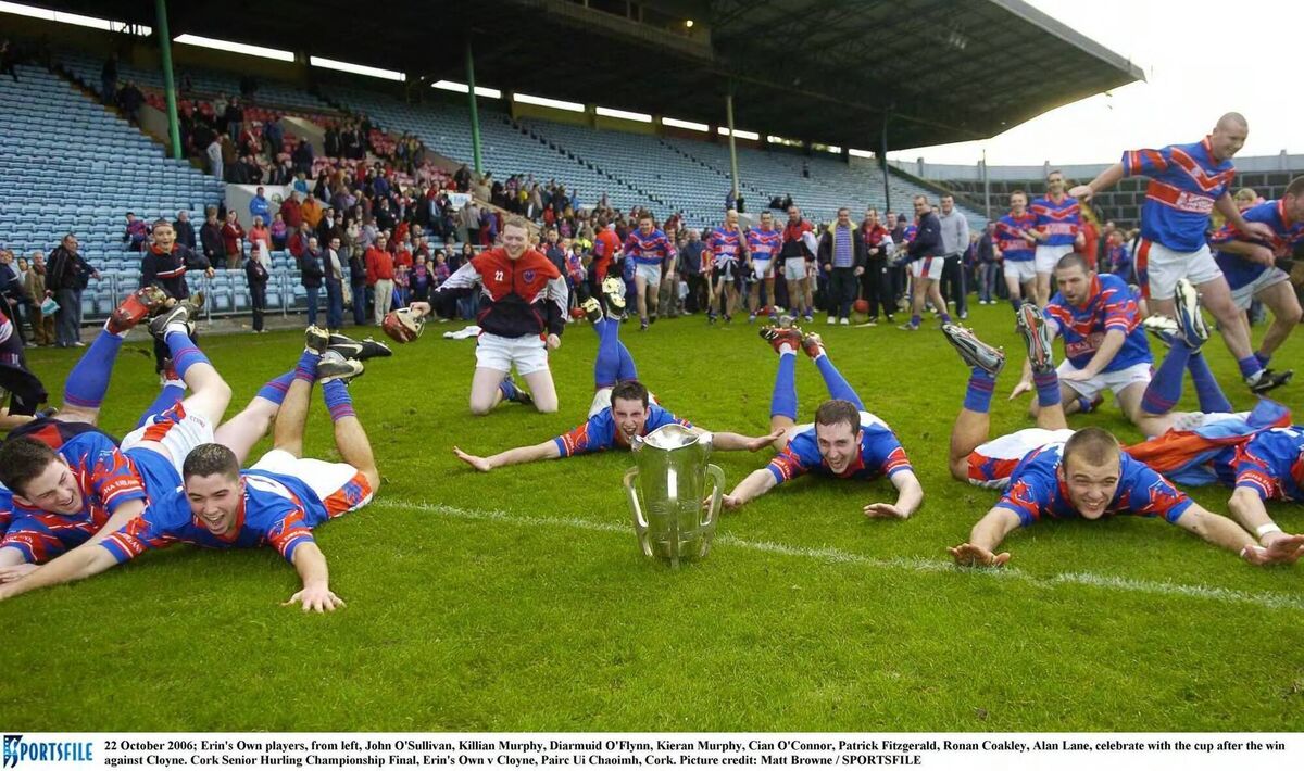 Erin's Own players celebrate after winning the Cork SHC title in 2006. Picture: Matt Browne/SPORTSFILE Erin's Own players celebrate after winning the Cork SHC title in 2006. Picture: Matt Browne/SPORTSFILE