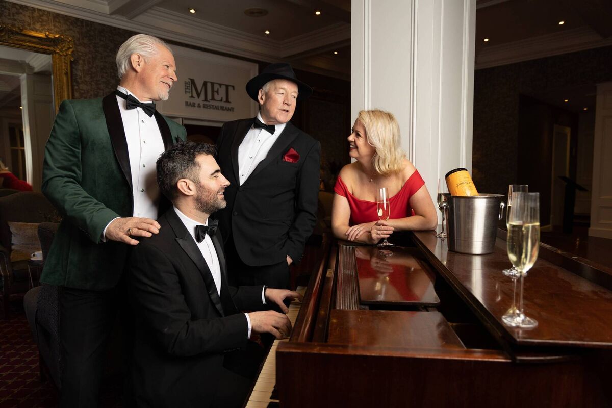 Damian Smith, Alan Carney, Alf McCarthy and Linda Kenny from The Everyman Sunday Songbook team are back at the venue on December 3. Picture: Darragh Kane