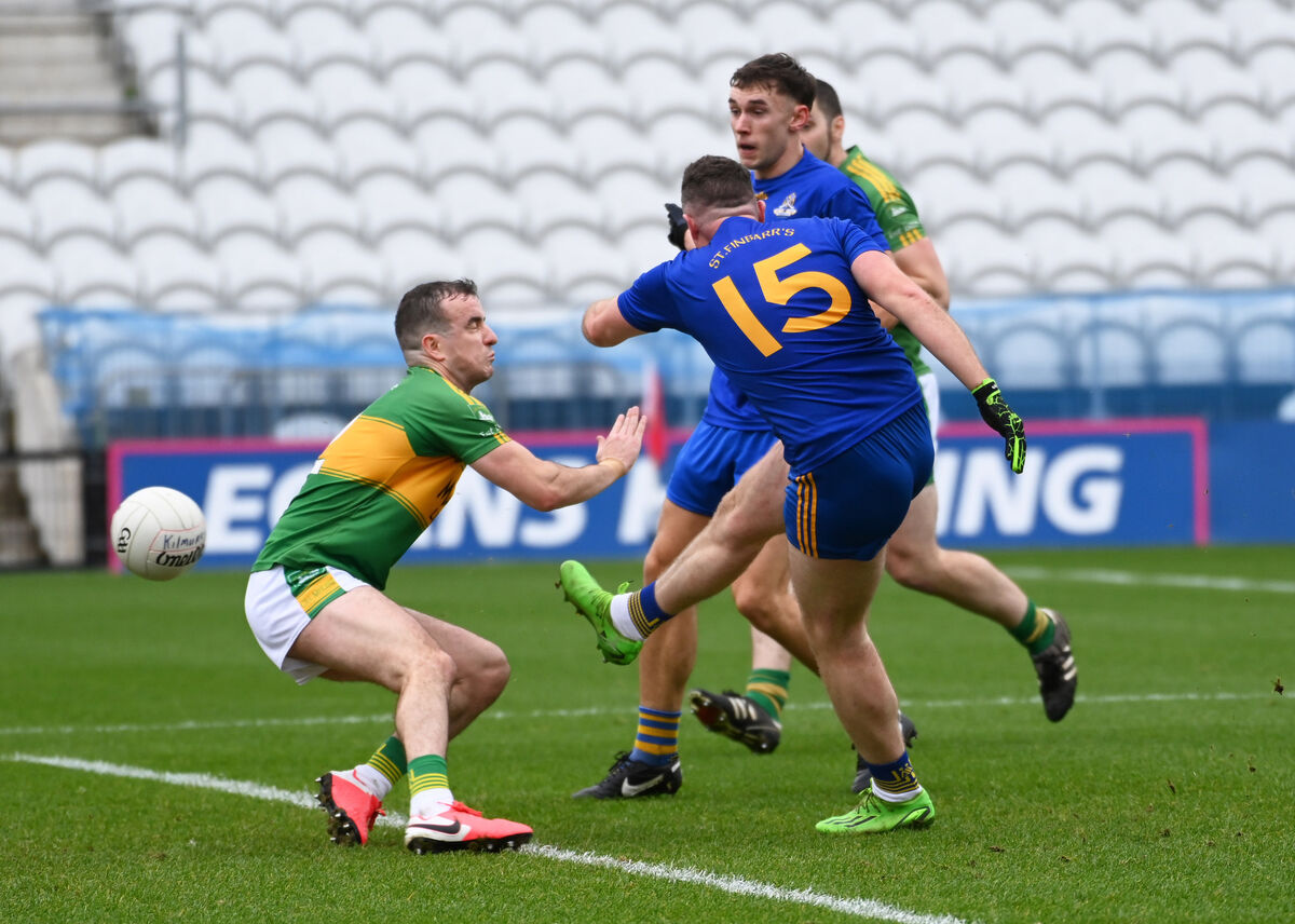 St Finbarr's Adrian Murphy blasts home his goal against Kilmurry, who are looking to land a Munster title despite losing in the Premier JFC final. Picture: Eddie O'Hare