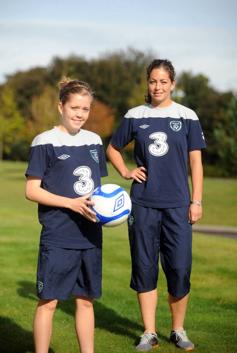 Cork girls Denise O'Sullivan and Fiona O'Sullivan. Picture: Eddie O'Hare