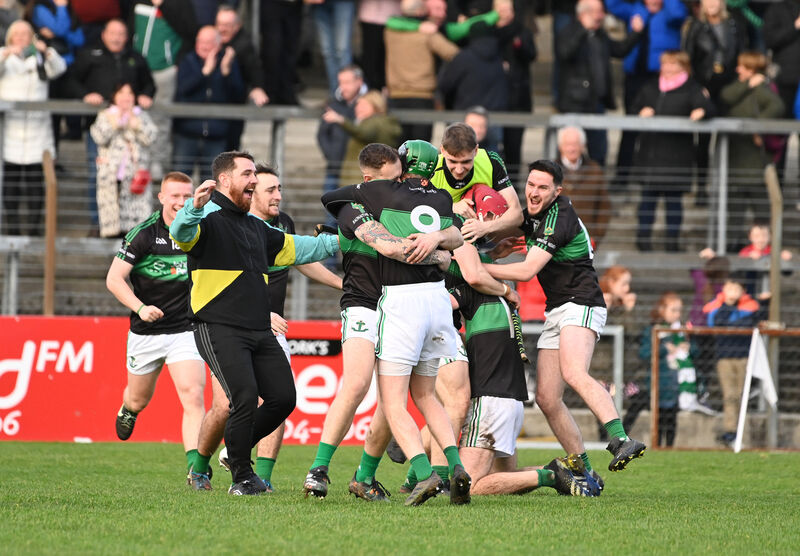  Joy for Nemo Rangers in the Co-Op Superstores Junior A Hurling Championship Final: Harbour Rovers v Nemo Rangers in Pairc Ui Rinn