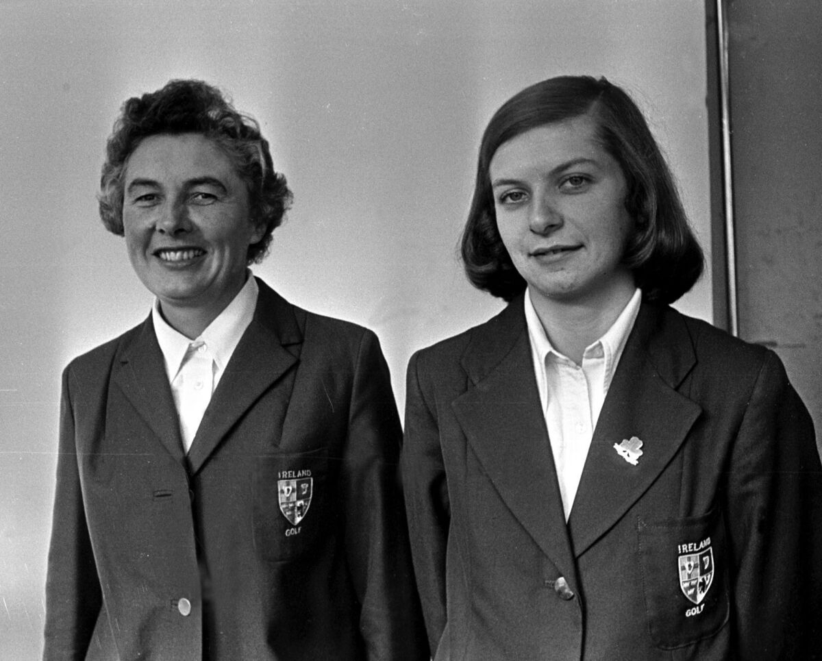 Ann Heskin (Douglas GC) and Rhona Hegarty (Bandon GC) who played for Ireland at Little Island GC in 1977. Ann Heskin (Douglas GC) and Rhona Hegarty (Bandon GC) who played for Ireland at Little Island GC in 1977.
