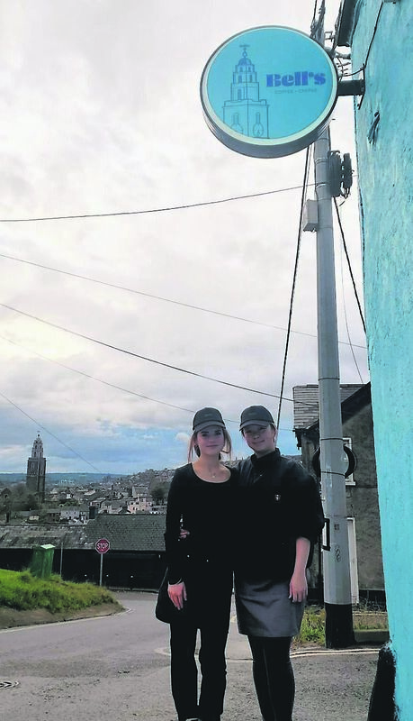 Jan Lau, of Ballincollig, and Caoimhe Morrissy, of Cobh, outside Bell’s cafe in Cork city.
