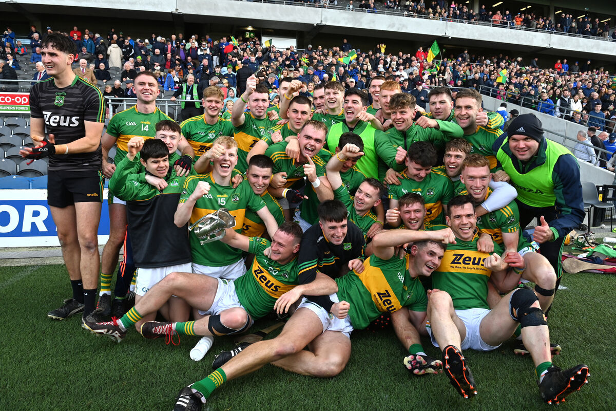  Castlelyons celebrate after defeating Kilworth in the Co-op SuperStores Cork Premier IHC final in October. Picture: Dan Linehan
