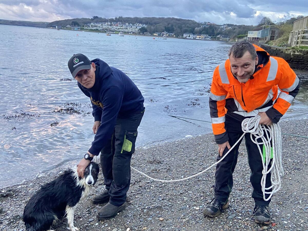 Stuart and Dave who responded to the callout for the rescue of Bonnie earlier today. Image: Courtmacsherry RNLI Stuart and Dave who responded to the callout for the rescue of Bonnie earlier today. Image: Courtmacsherry RNLI