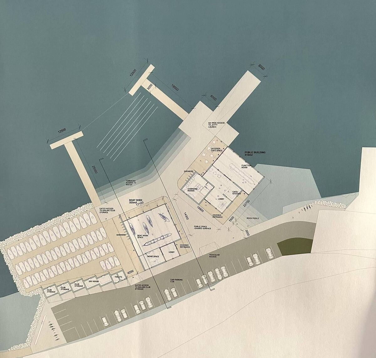 Bantry Marine Activites Centre proposed plan presented by AP+E Architects in a recent public meeting.
