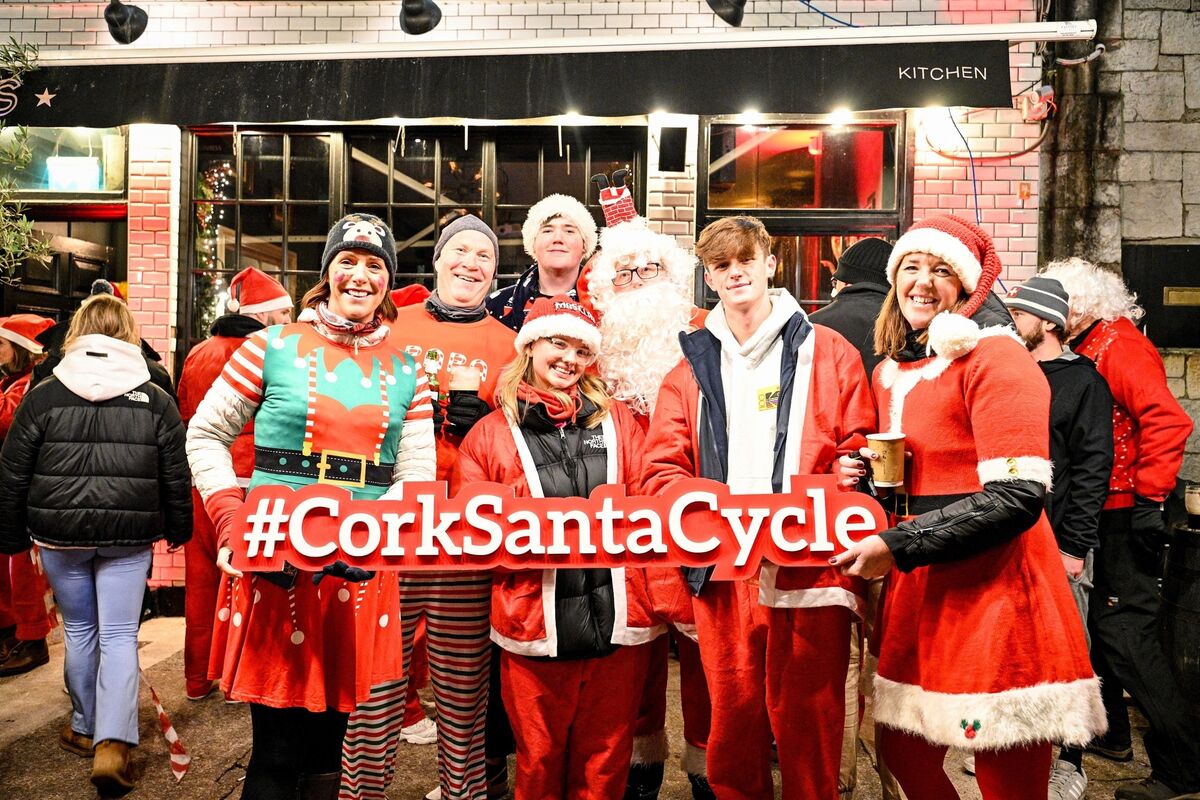 600 Santas took to their bikes on Sunday for the Cork Santa Cycle. 600 Santas took to their bikes on Sunday for the Cork Santa Cycle.
