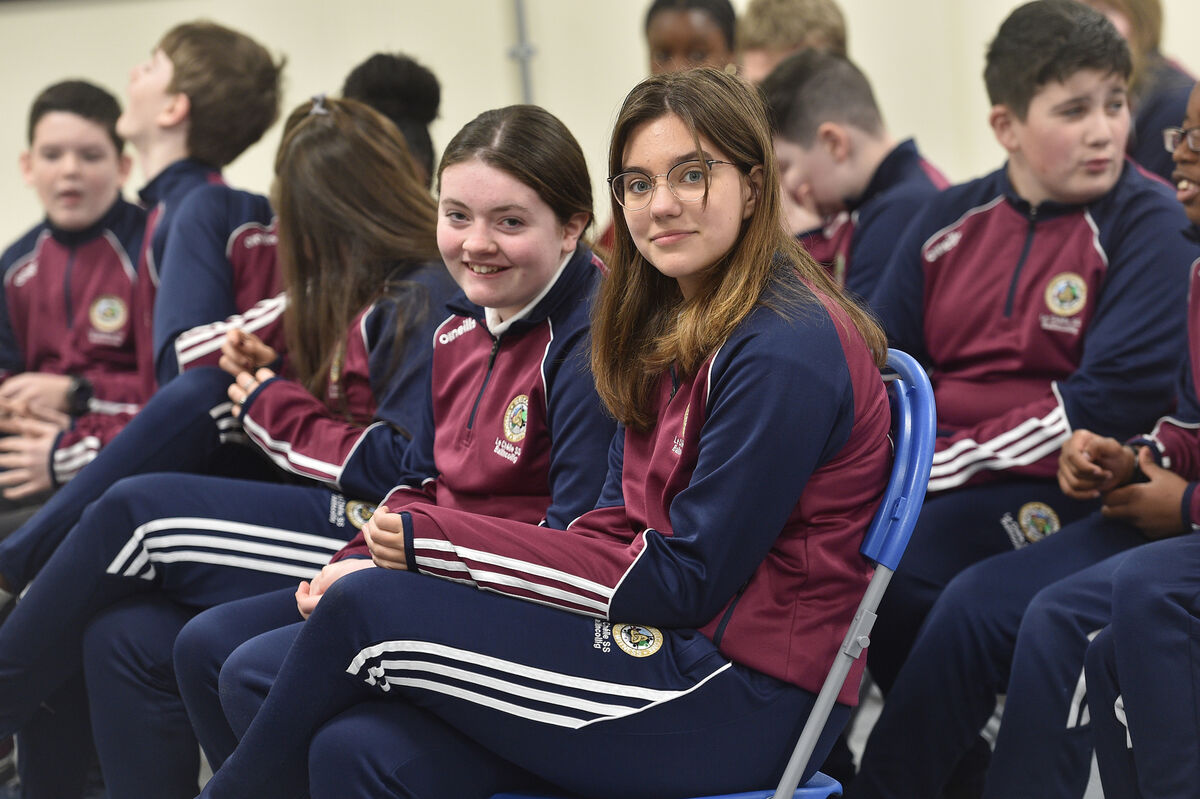 Students who attended the presentation of a ‘Narrative 4’ empathy award at Le Chéile Secondary School in Ballincollig, Cork. Picture: Dan Linehan Students who attended the presentation of a ‘Narrative 4’ empathy award at Le Chéile Secondary School in Ballincollig, Cork. Picture: Dan Linehan