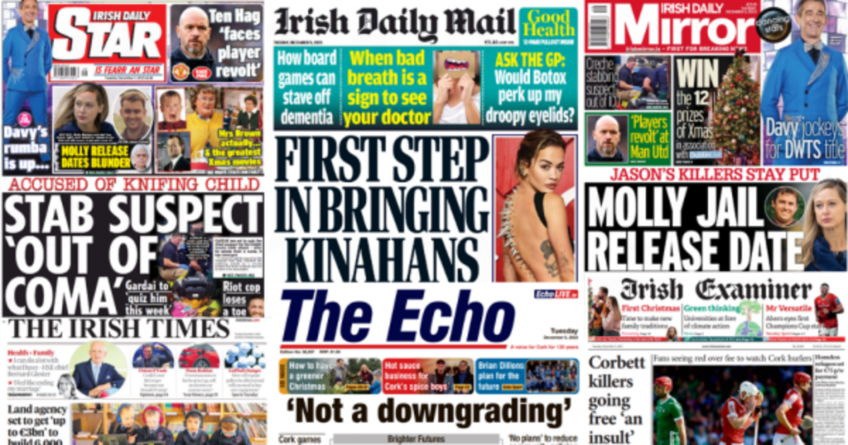 What the papers say: Tuesday's front pages - Vimarsana News