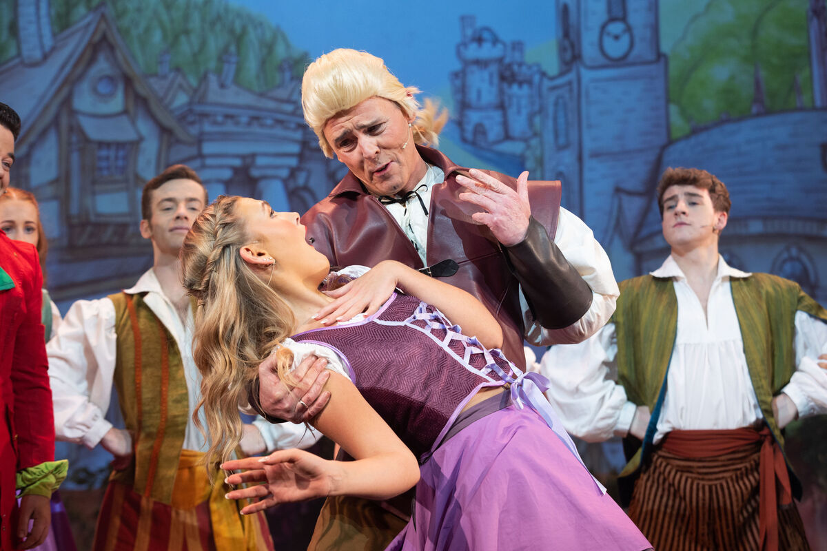 Michael Sands as Gaston aka Gasbag performing a scene from this year's panto Beauty and the Beast at The Everyman which will run until Sunday January 14. Picture: Darragh Kane Michael Sands as Gaston aka Gasbag performing a scene from this year's panto Beauty and the Beast at The Everyman which will run until Sunday January 14. Picture: Darragh Kane