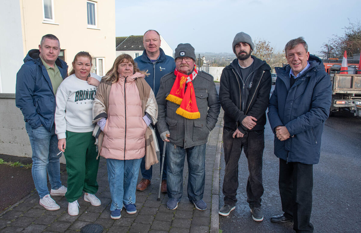 Pictured reviewing the condition of houses in Fairfield Meadows in Fairhill were local councillors Kenneth Collins, Mick Nugent, Brian McCarthy and Tony Fitzgerald with residents Lisa McNamara, Theresa and John Kelleher. Picture: Howard Crowdy Pictured reviewing the condition of houses in Fairfield Meadows in Fairhill were local councillors Kenneth Collins, Mick Nugent, Brian McCarthy and Tony Fitzgerald with residents Lisa McNamara, Theresa and John Kelleher. Picture: Howard Crowdy