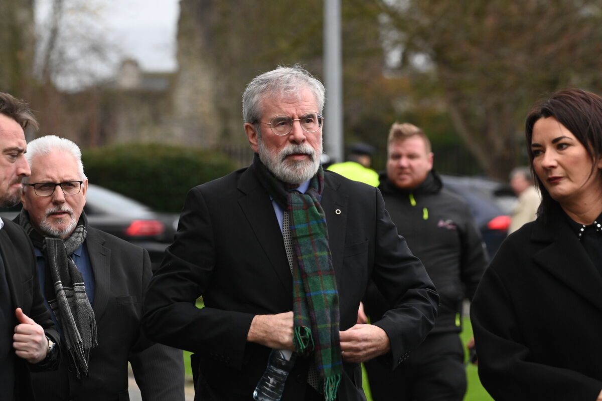 Gerry Adams at the Funeral of Shane MacGowan at Nenagh Co Tipperary. Pic Larry Cummins Gerry Adams at the Funeral of Shane MacGowan at Nenagh Co Tipperary. Pic Larry Cummins