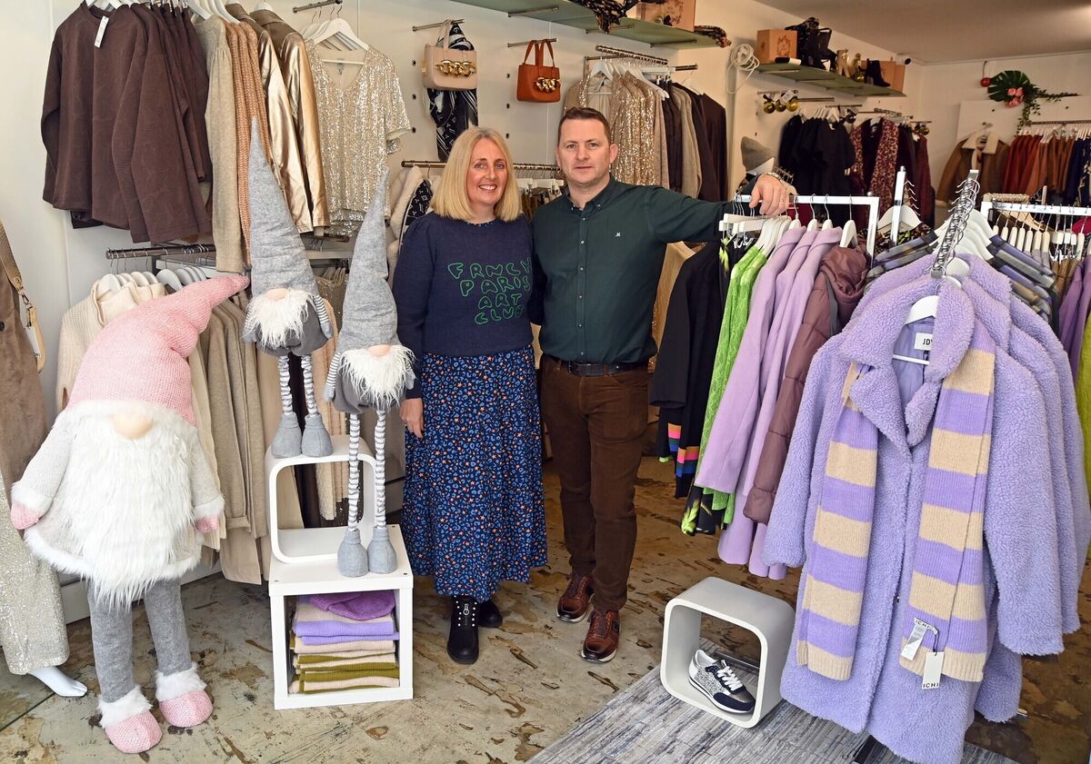 Laragh and Damian O'Brien, owners of Flamingo and of Fox &amp; Co. Menswear, Midleton. Picture: Denis Minihane