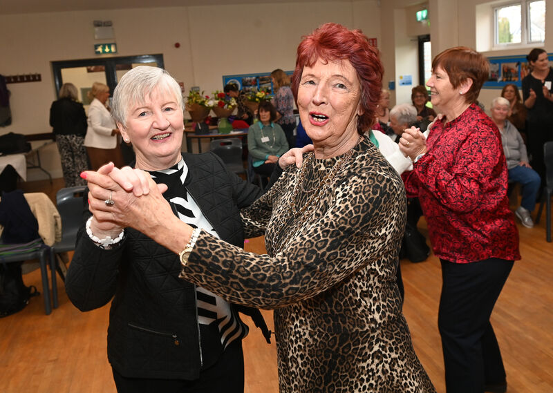  Sheila McCarthy and Rose O'Sulliva on tha dance floor at the party.