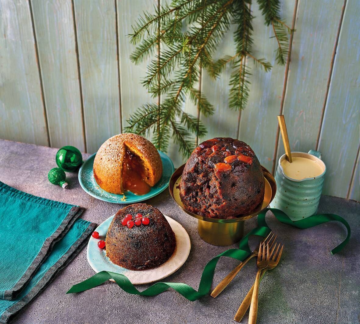 For dessert Lidl’s Deluxe range includes and Irish Christmas pudding fused with Armagnac brandy, a six-month matured Christmas pudding and a melt-in-the-middle toffee pudding. For dessert Lidl’s Deluxe range includes and Irish Christmas pudding fused with Armagnac brandy, a six-month matured Christmas pudding and a melt-in-the-middle toffee pudding.