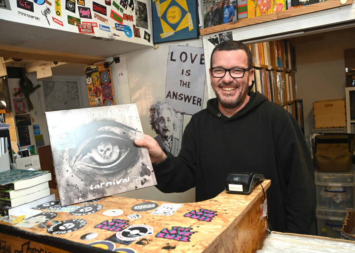  John Dwyer of Bunker Vinyl Record .Shop. Pic Larry Cummins