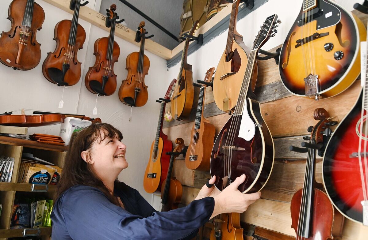 Sheena Crowley, owner, in Crowley’s Music Centre which has re-opened at Friar Street. 	Picture Denis Minihane