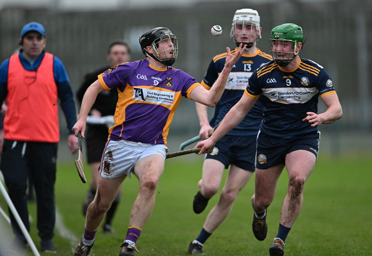  Shane Cotter of St Catherine’s in action against Finnian Cawley of Easkey. Picture:: Ray Ryan